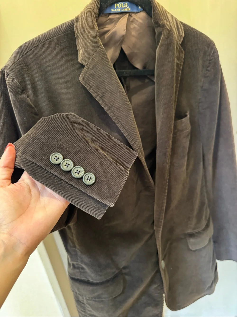 Polo Ralph Lauren Brown Corduroy Blazer Sport Coat Men’s 38R 2 Button Classic